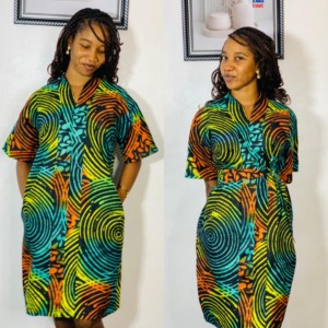 Short Ankara boubou gown